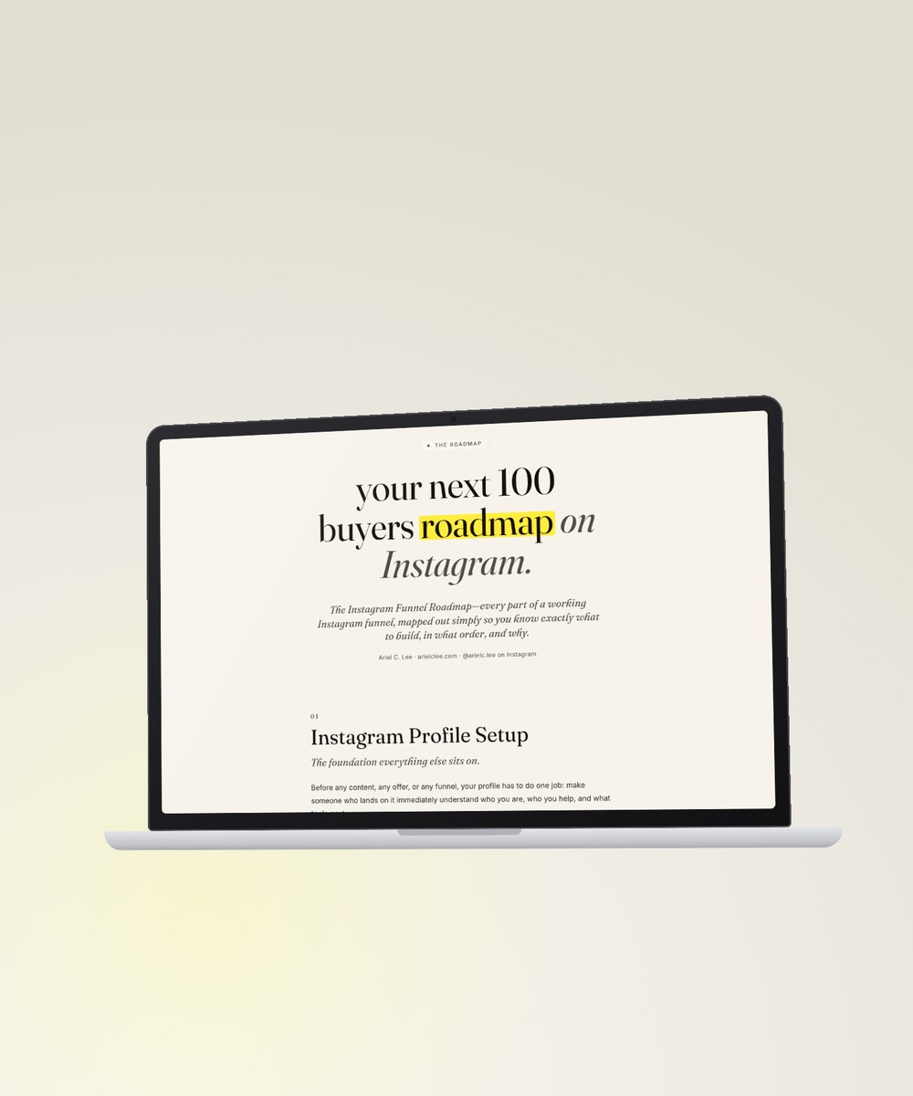 Your next 100 buyers roadmap on Instagram